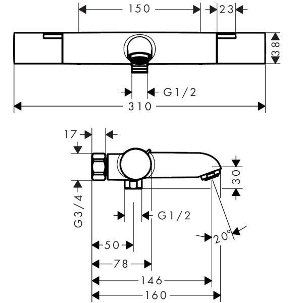 Suihkutermostaatti Fine Nordic JP