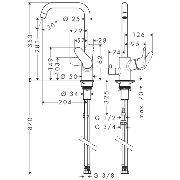 Keittiöhana Focus M41 260 PKV