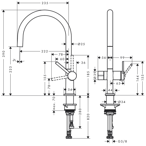 Keittiöhana Talis M54 J 220 PKV
