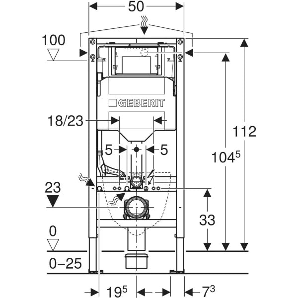 Asennusteline Duofix Sigma 112cm PE-X