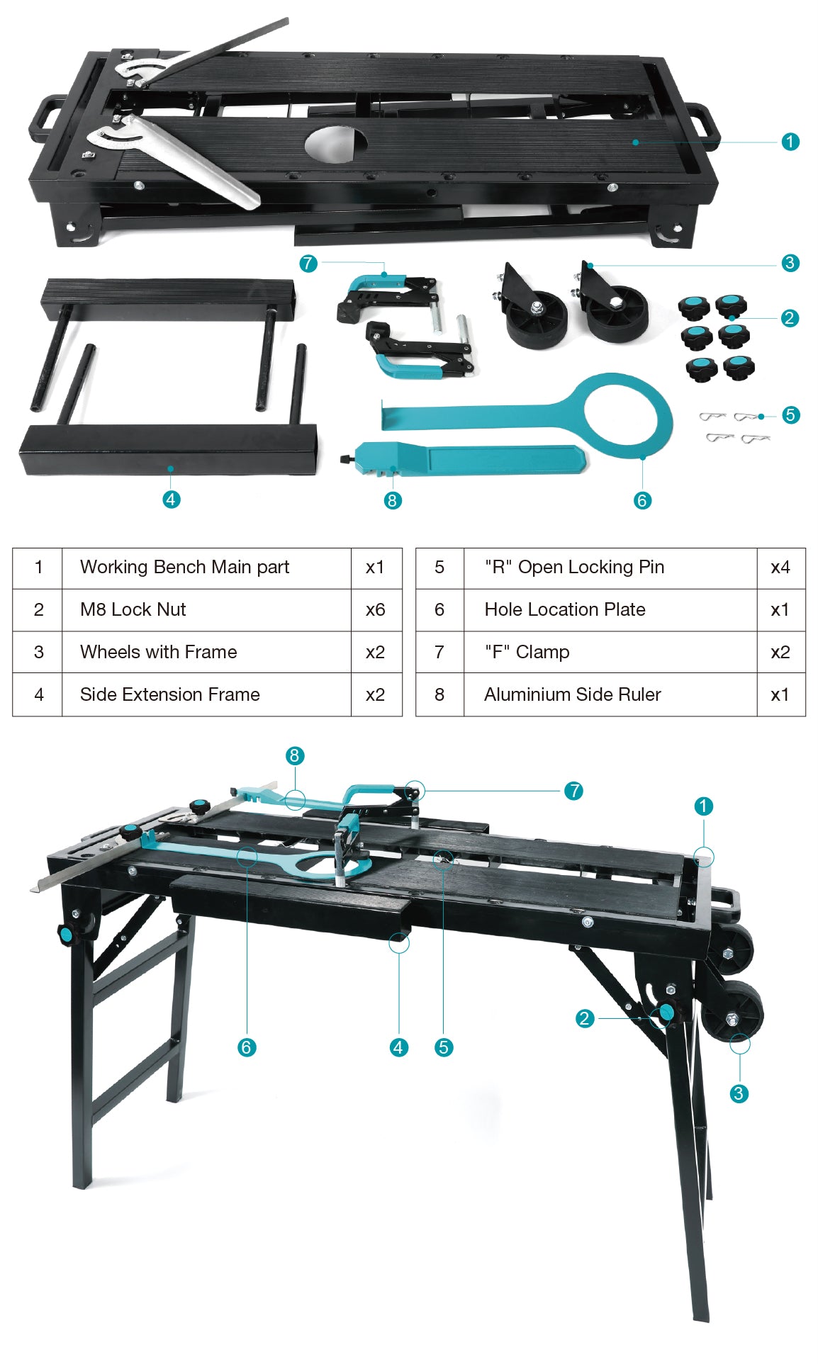 BIHUI Monitoimipöytä