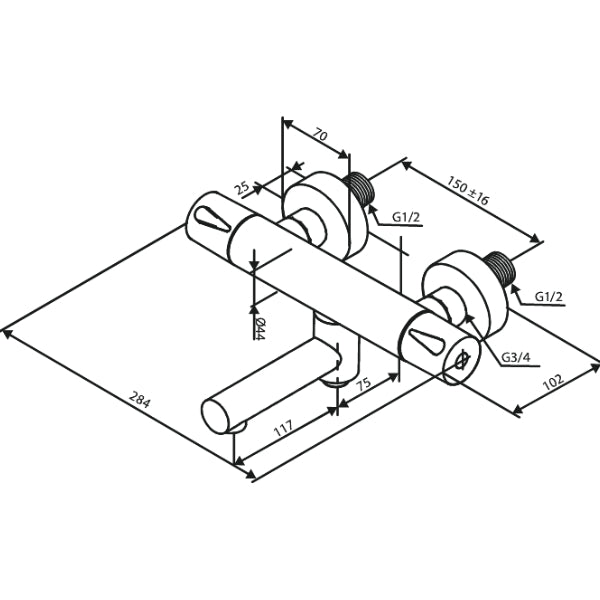 Suihkutermostaatti Silhouet JP