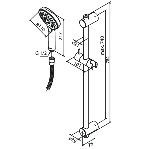 Suihkusetti Silhouet