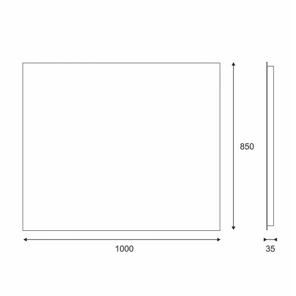 Valopeili Hile 1000x850x35mm