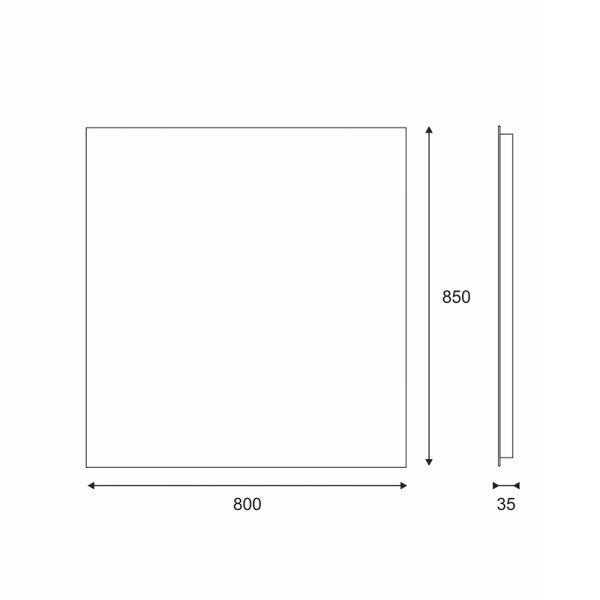 Valopeili Hile 800x850x35mm