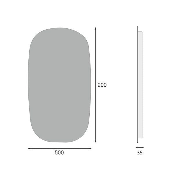 Valopeili Sweet 500x900x35mm