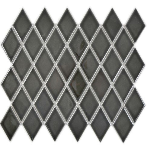 DS B08S Diamant Uni Schwarz Glossy Mosaic