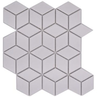 POV 04 3D Wurfel Uni Weib Matt Mosaic