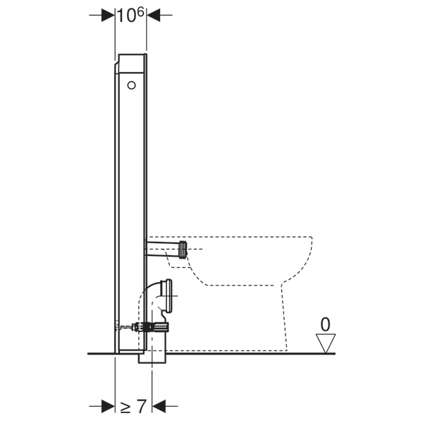 Monolith moduuli lattia WC:lle 101cm 131.001.SJ.6